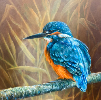 IJsvogel, 2023 - 30x40 - olieverf op paneel